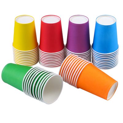 URATOT 60 Pieces 9 Ounce Disposable Paper Cups Party Cups Drinking Cups for Party, DIY and Holiday, 6 Colors