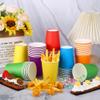URATOT 60 Pieces 9 Ounce Disposable Paper Cups Party Cups Drinking Cups for Party, DIY and Holiday, 6 Colors view 4