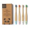 Wild & Stone Organic Baby Bamboo Toothbrushes | 4 Pack | Soft Bristles | 100% Compostable Handle | BPA Free | Vegan Baby Toothbrushes (Multicolour) view 1