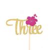 Three Cake Topper, Aloha Three Cake Topper, Tropical 3rd Birthday Cake Topper, Tropical Three Party view 1