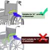 Trendcode Wheelchair CushionsPressure Pain Relief Accessories with Armrest Covers. Supports Coccyx & Back, Non-Slip. Fits 18" Wheelchair with Full Arms, Blue. view 3