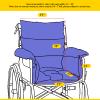 Trendcode Wheelchair CushionsPressure Pain Relief Accessories with Armrest Covers. Supports Coccyx & Back, Non-Slip. Fits 18" Wheelchair with Full Arms, Blue. view 4