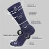 6 Pairs of Cotton Diabetic Neuropathy Crew Socks (9-11, Fits Men's shoe size 7-9.5, Navy) view 2