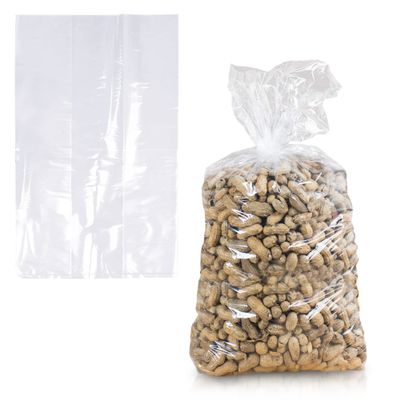 APQ Supply Clear Gusseted Poly Bags, 8 x 4 x 20 Inches. Pack of 1000 Side Gusseted Plastic Bags with Open Top. Crystal Clear Baggies for Treats. Tear-Resistant 2 Mil Polyethylene Flat Bottom Bag