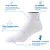 Forcool 3 Pairs Diabetic Ankle Socks Women's Men's Non Binding Loose Top Seamless Toe Soft Ankle Low Cut Cotton Socks, Medium Black/Gray/White view 4