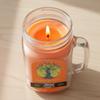 Michigan Peach Tree Candle  Odor Eliminating, Strong Scent  Ripe Juicy Peach  Long Lasting 90 Hour Burn  Large 12oz Mason Jar  Made in USA  Beamer Candle Co. view 3
