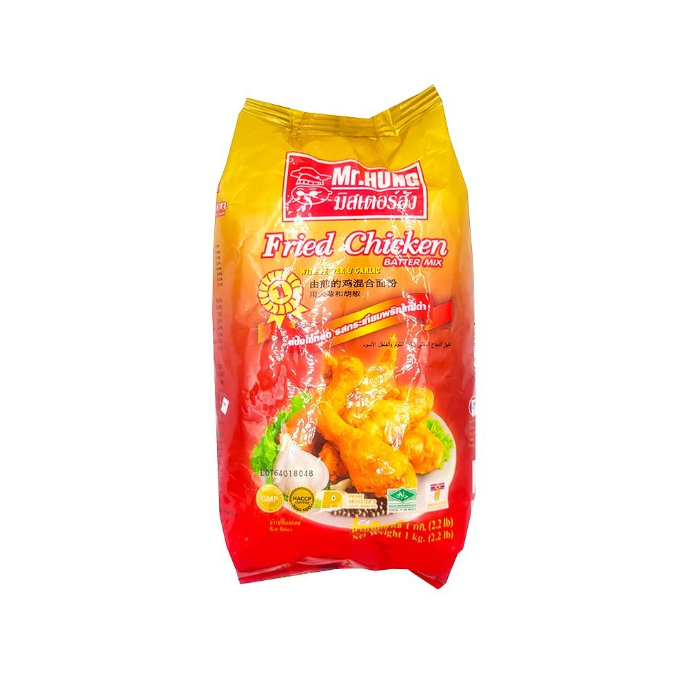 Mr.HUNG Fried Chicken Batter Mix Flour with Pepper & Garlic (1 KG x 1 BAGS)