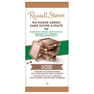 Russell Stover Chocolates Almond Bar, Sugar Free, 3 Ounce