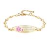 LinnaLove Heart Medical alert bracelet for Women Fashion Medical ID bracelets with Free engravingGold-NO BP/IV/NEEDLES THIS ARM  view 1