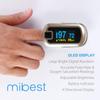 mibest OLED Finger Pulse Oximeter, O2 Meter, Dual Color White/Luxury Gold view 2