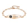 LinnaLove Heart Medical alert bracelet for Women Fashion Medical ID bracelets with Free engravingRose gold-ELIQUIS  view 1