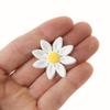 18 Count Edible Daisy Cake Decorations, Small Edible Flowers, White & Yellow Sugar Flowers, Daisy Cupcake Toppers for Cakes & Cupcakes, Edible Cake Decorations, Global Sugar Art (1 Inch) view 1