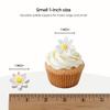 18 Count Edible Daisy Cake Decorations, Small Edible Flowers, White & Yellow Sugar Flowers, Daisy Cupcake Toppers for Cakes & Cupcakes, Edible Cake Decorations, Global Sugar Art (1 Inch) view 3