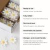 18 Count Edible Daisy Cake Decorations, Small Edible Flowers, White & Yellow Sugar Flowers, Daisy Cupcake Toppers for Cakes & Cupcakes, Edible Cake Decorations, Global Sugar Art (1 Inch) view 4