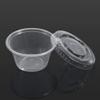 Hongzer Food Service Disposable Cups, 50Pcs Disposable Plastic Clear Sauce Chutney Cups Boxes With Lid Take Out Containers(2oz) view 2