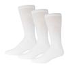 3 Pairs of Cotton Diabetic Neuropathy Crew Socks (13-16, Fits Men's Shoe Size 12-14.5, White) view 1