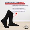Diamond Star Diabetic Socks, Non-Binding Circulatory Cushion Cotton Crew Diabetic Socks for Mens Womens 10-13 (12 Pairs Black) view 4