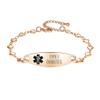 LinnaLove Heart Medical alert bracelet for Women Fashion Medical ID bracelets with Free engravingRose gold-TYPE 1 DIABETES  view 1