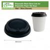 [150 PACK] Disposable Black Dome Lids for Disposable Paper Hot Cups for 10oz - 20oz - Universal Size Fits most 10-20oz Cups - Great for Coffee Shops, Restaurants, Office, Travel, Togo by EcoQuality view 3