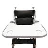 Wheelchair Tray Table with Cup Holder, Removable Lap Tray, Portable Wheelchair Desk Accessories for Eating, Reading, Resting, Fits Width of Armrests of 16" - 20", Gray view 1