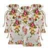 20 Pcs Burlap Bags with Drawstring, 3.9" X 5.3" Wedding Party Gift Bags Jewellery Bags (Rose) view 1