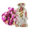 20 Pcs Burlap Bags with Drawstring, 3.9" X 5.3" Wedding Party Gift Bags Jewellery Bags (Rose) view 2
