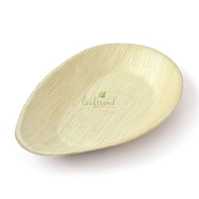 10x6 inch Eco-friendly and Natural Areca Palm Leaf Tableware set -Tear Drop Shape Party Plate - 25 Pcs