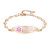 LinnaLove Heart Medical alert bracelet for Women Fashion Medical ID bracelets with Free engravingRose gold-NO BP/IV/NEEDLES THIS ARM  view 1