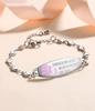LinnaLove Heart Medical alert bracelet for Women Fashion Medical ID bracelets with Free engravingRose gold-NO BP/IV/NEEDLES THIS ARM  view 3
