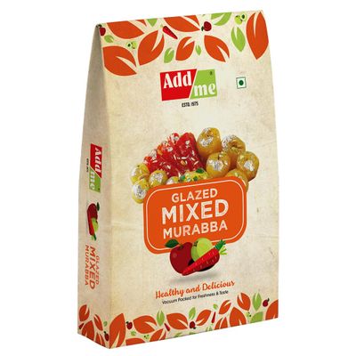 Add me Glazed Mixed Murabba with Kesar and Elaichi (Vacuum Packed Without Syrup), 750 g amla Apple Mango Carrot Pineapple karonda in a Single Pack Immunity Booster Pack