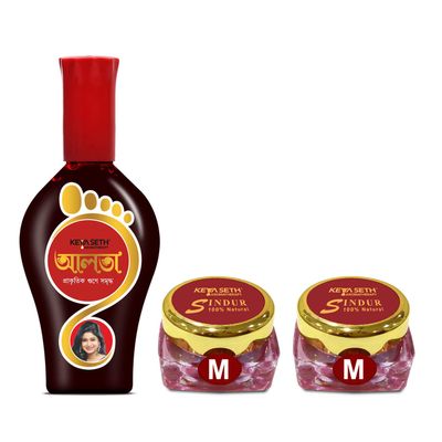 Aromatic Aalta 1Pcs +100% Natural Aromatic Maroon Dust Sindoor 1Pcs
