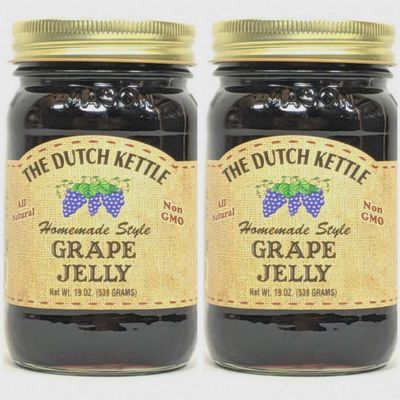Amish Homemade Style Grape Jelly All Natural Non-GMO 2-19 Ounce Jars
