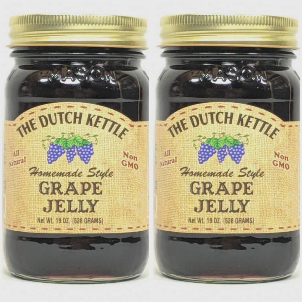 Amish Homemade Style Grape Jelly All Natural Non-GMO 2-19 Ounce Jars