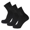3 Pairs of Lady Diabetic Quarter Length Athletic Sport Ankle Socks (Black, 9-11) view 1