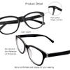 VisionGlobal Blue Light Blocking Glasses for Women/Men, Anti Eyestrain, Computer Reading, TV Glasses, Stylish Oval Frame, Anti UV, Anti Glare(Black,+1.00 Magnification) view 2