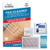 Clozex Emergency Laceration Kit - Repair Wounds Without Stitches, Skin Closure Device for a Wound Up to 1 1/2 Inches Length. Complete Kit to Clean, Close, & Cover Wounds view 1