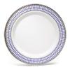 " OCCASIONS " 60 Plates Pack, Heavyweight Disposable Wedding Party Plastic Plates (10.5'' Dinner Plate, Odyssey in White/Blue & Gold) view 2