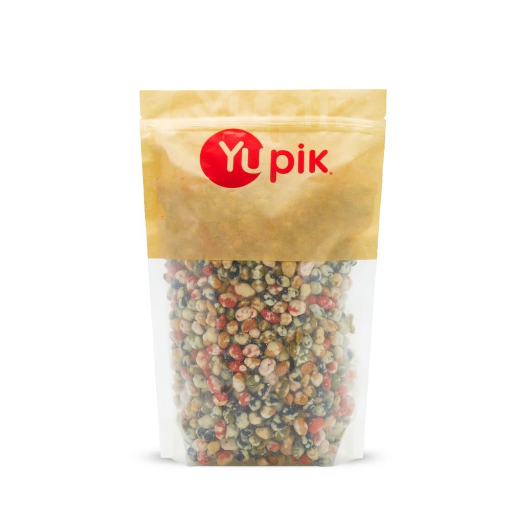 Yupik Mix Wasabi Beans, 2.2 lb (35.3 oz), Spicy & Crunchy Wasabi Beans, Kosher, Vegan, High in Protein & Fiber, Cholesterol Free, Perfect for Snacking