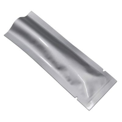 PABCK 100Pcs 1.38x3.94 inch(Inside Size 0.98x3.54 inch) Coffee Powder Food Storage Heat Sealable 3.34mil Mylar Pure Foil Bag Vacuum Pouch Travel Packets for Sample Shampoo Liquids Toiletries Packaging