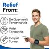 2-Pack Wrist Wraps for Wrist Tendonitis | Wrists Brace Carpal Tunnel Pain Relief | Ganglion Cyst Support or Carpal Tunnel Splint | Compression Straps for Weightlifting Women Men Left & Right Hand view 2