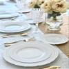 " OCCASIONS " 60 Plates Pack, Extra Heavyweight Vintage Wedding Party Disposable Plastic Plates (8.25'' Appetizer/dessert plate, Chateau in White) view 3