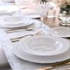 " OCCASIONS " 60 Plates Pack, Extra Heavyweight Vintage Wedding Party Disposable Plastic Plates (8.25'' Appetizer/dessert plate, Chateau in White) view 4