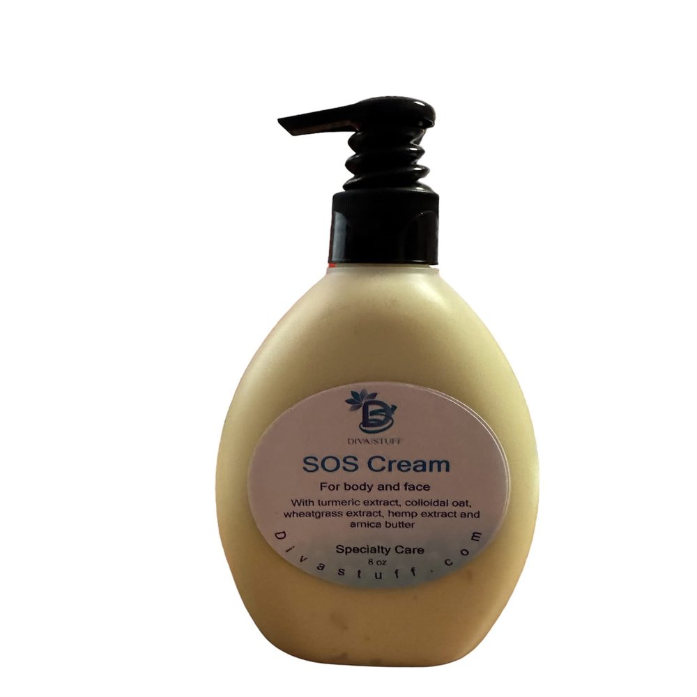 Diva Stuff SOS Skin Cream for Body & Face, Helps with Dry Cracked Skin & May Soothe Itchiness