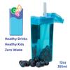 Precidio New 2022 Drink in the Box Design Eco-Friendly Reusable Drink Container, 12oz (Blue) 1012BL view 2