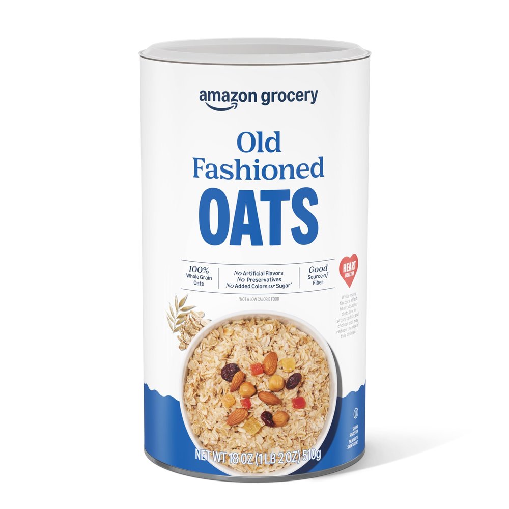 Amazon Grocery, Old Fashioned Oats, 18 Oz (Previously Happy Belly, Packaging May Vary)