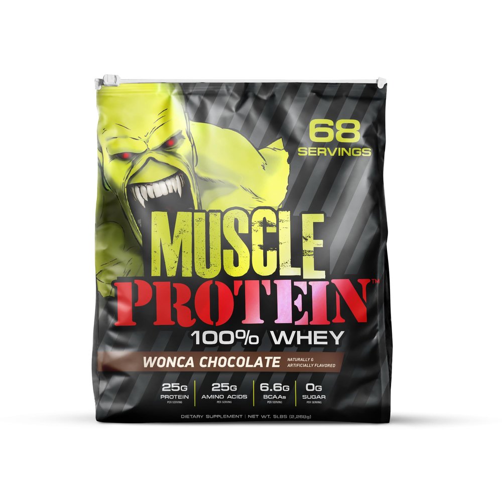 COLOSSAL LABS Muscle Protein Whey Powder [5 lbs/Pack of 1] Cold Filtered, 25g Pure Protein, 6.6g BCAAs (Packaging May Vary) (5LB, Chocolate)
