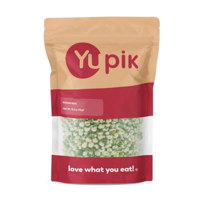 Yupik Wasabi Green Peas, 2.2 lb, Spicy & Crunchy Snack, Perfect for Snacking & Salad Topping, Roasted Green Peas with Wasabi Seasoning