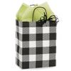 NW Buffalo Plaid Black Paper Shopping Bags - Cub Size - 8 x 4 3/4 x 10 1/4in. - 150 Pack view 1