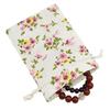 15 Pcs Burlap Bags with Drawstring, 5" X 7" Wedding Party Gift Bags Jewellery Bags (Small Flower) view 3