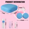 Erewa 4 Pack Colorful Contact Lens Case Kit with Mirror Durable, Compact, Portable Soak Storage Kit(Multi Color) view 2